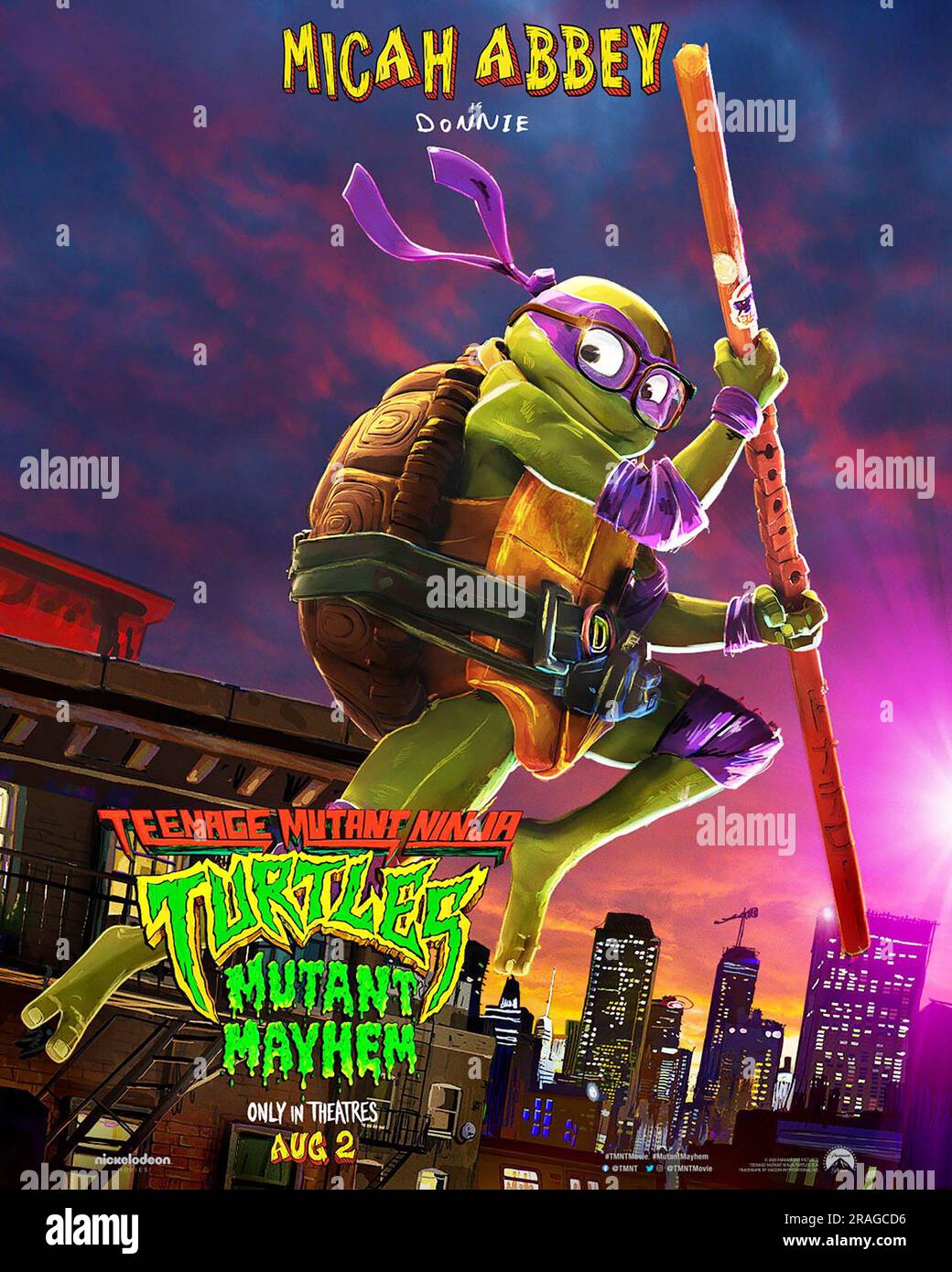 TORTUES NINJA MUTANT MAYHEM, Donatello (voix l'abbaye de Micah
