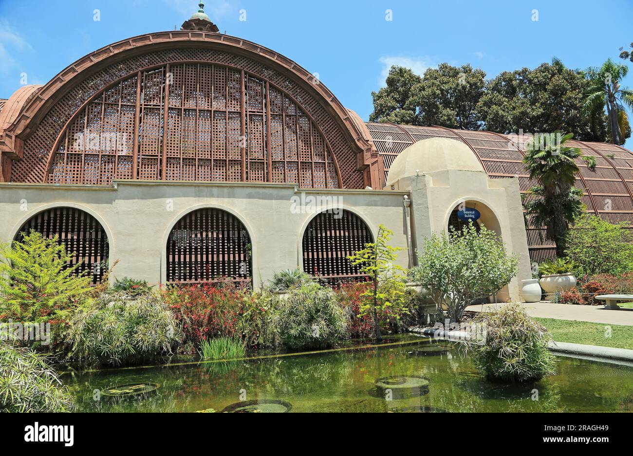 Entrée au bâtiment botanique - San Diego, Californie Banque D'Images