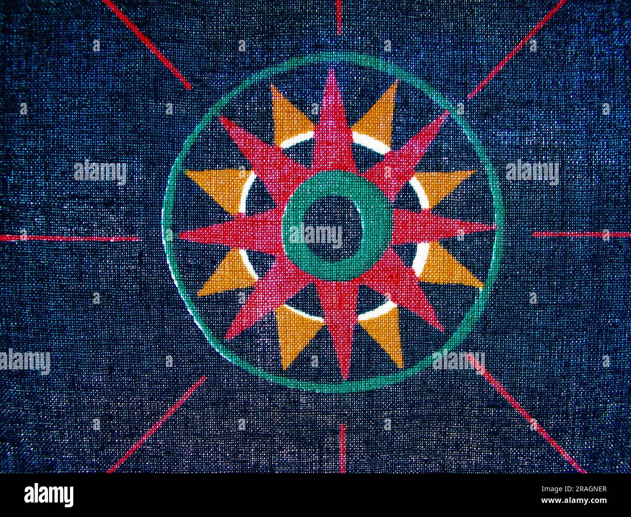 Rose vent, rose compas, symbole maritime de la fiche sur les cartes et dans les livres d'aventure anciens. Banque D'Images