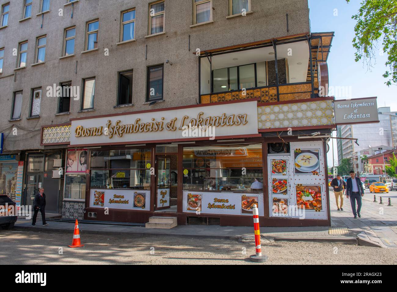 Restaurant bosniaque tripe (Bosna Iskembecisi Lokantasi) à Ruzgarli Caddesi dans le vieux Ankara dans le district Altindag dans la ville d'Ankara, Turquie. Banque D'Images