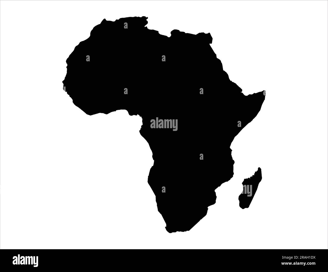 Carte africaine Silhouette Illustration de Vecteur