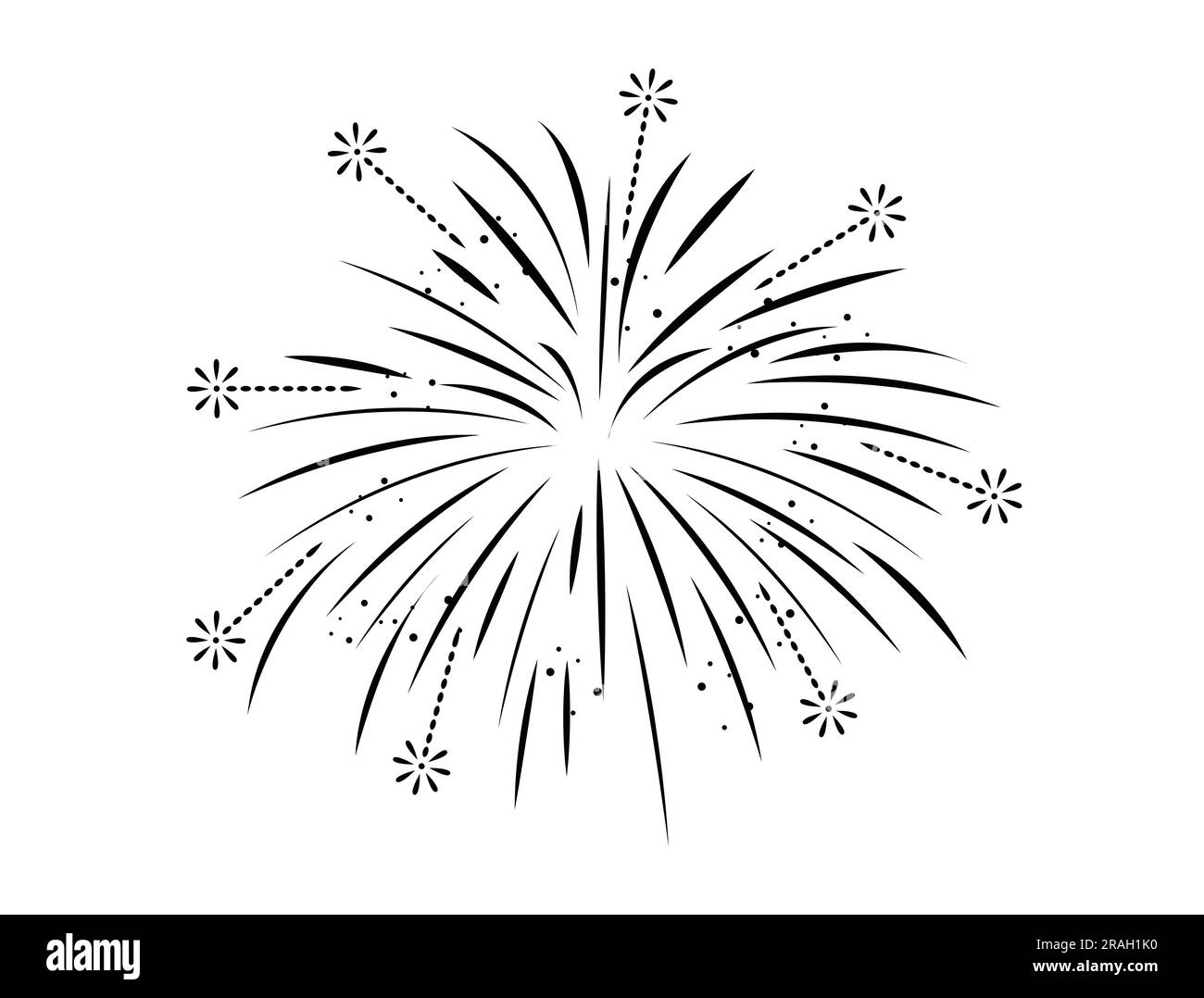 Silhouette de feu d'artifice Illustration de Vecteur