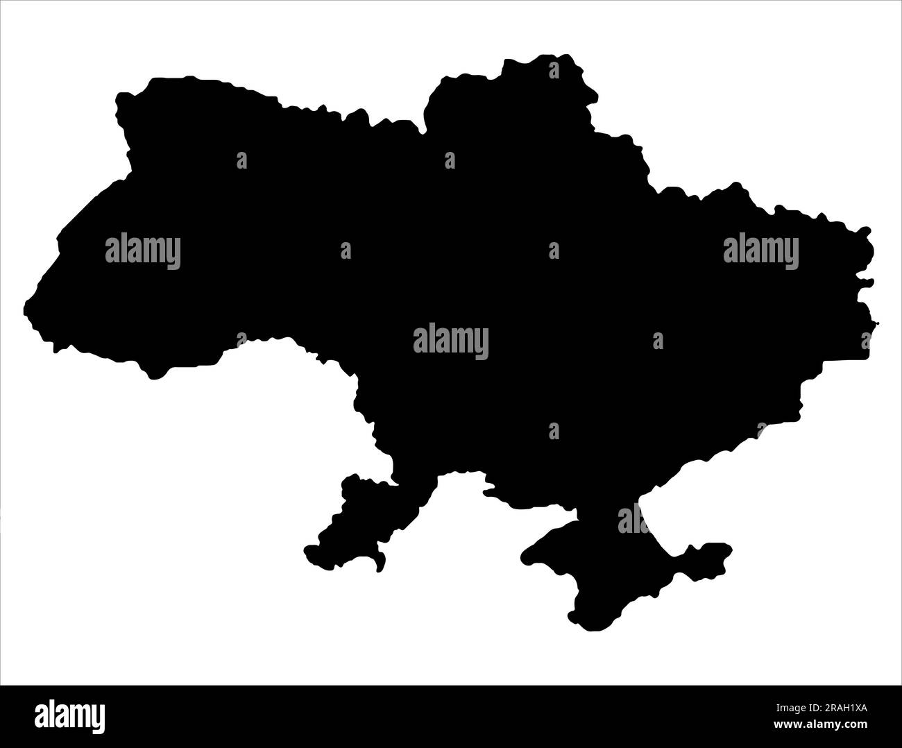 Silhouette de carte de l'Ukraine Illustration de Vecteur