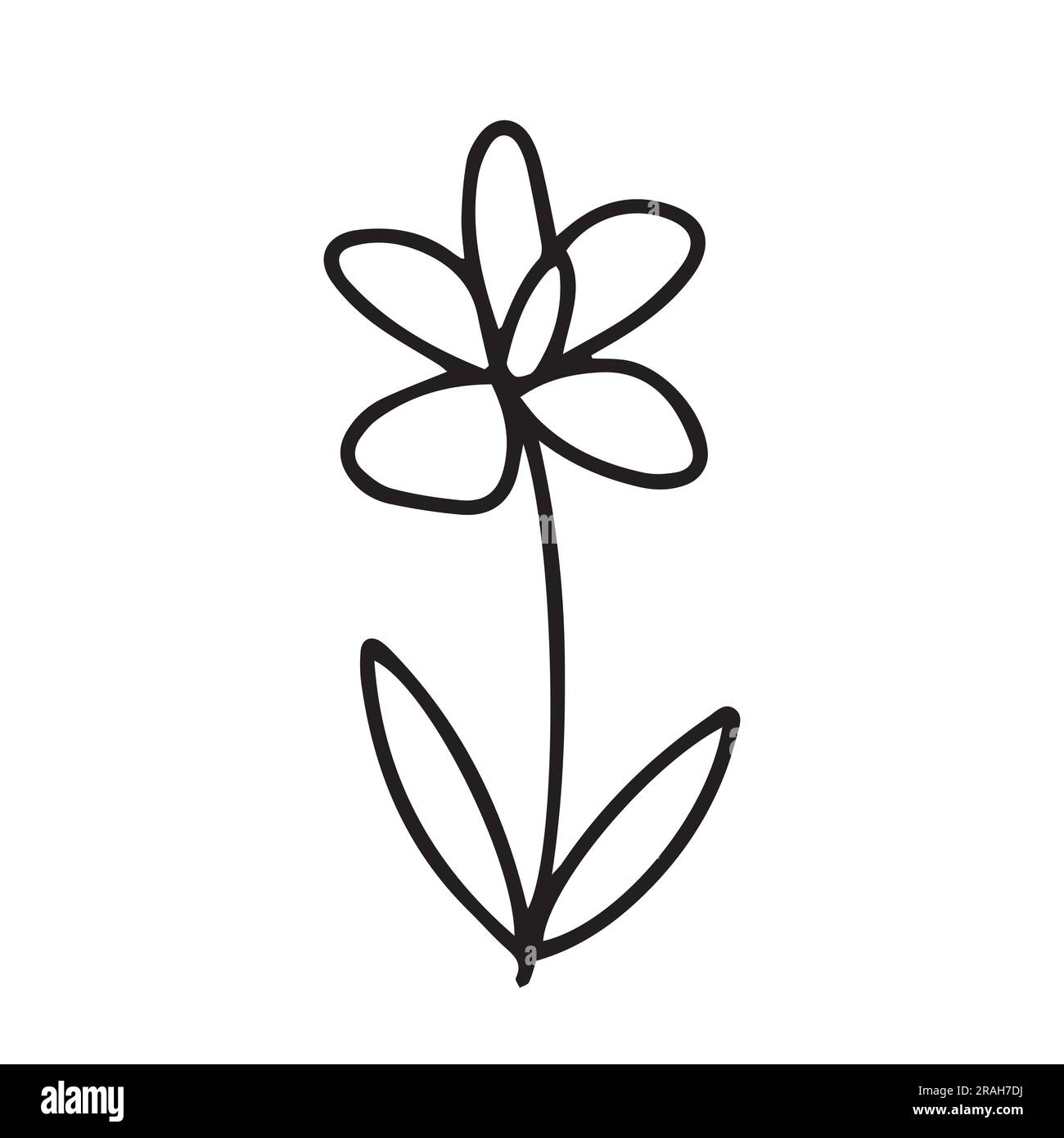 fleur en forme de doodle Illustration de Vecteur