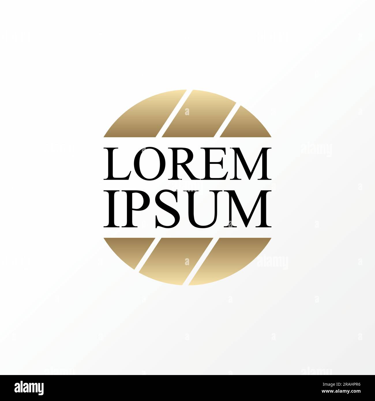 Logo design concept graphique créatif abstrait vecteur gratuit emblème badge cercle coupé haut vers le bas. Modèle de société industiale liée à l'activité Illustration de Vecteur