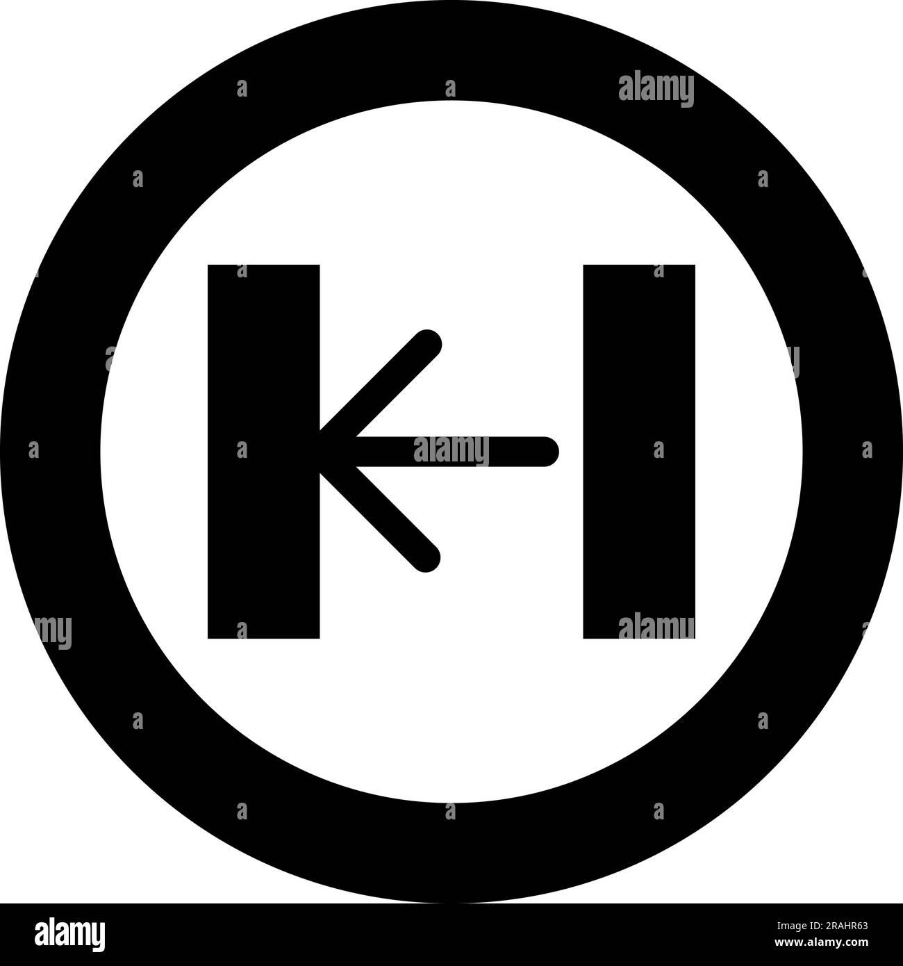 Tourniquet chicane de tourniquet porte d'entrée concept rabat sécurité barrière d'accès icône en cercle rond couleur noire illustration vectorielle Illustration de Vecteur