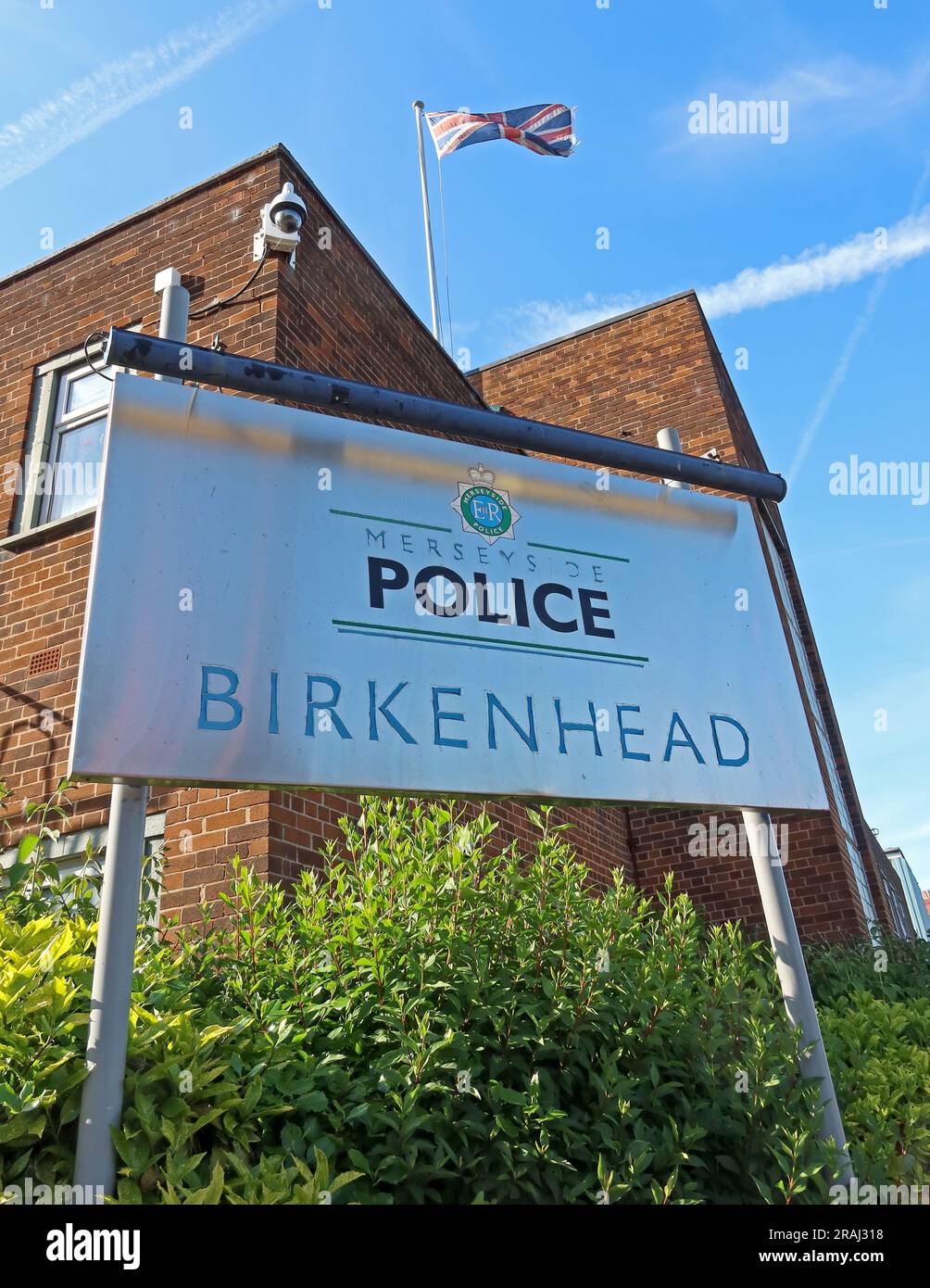 Merseyside police station Birkenhead HQ, Mortimer St, Birkenhead, Wirral, Angleterre, ROYAUME-UNI, CH41 5EU Banque D'Images