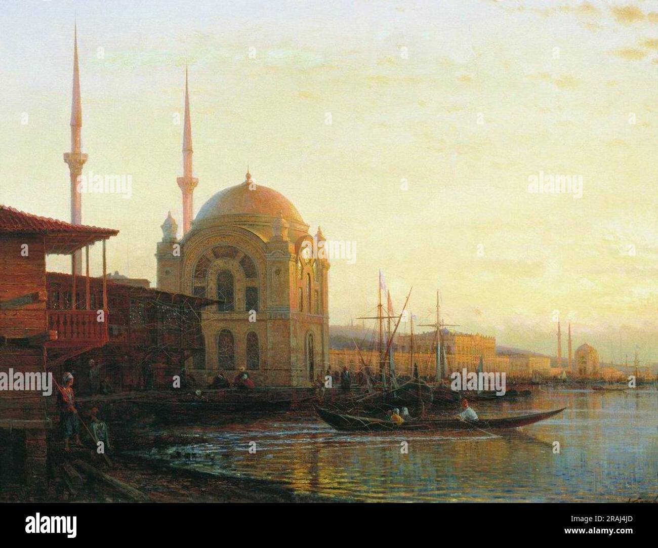 Mosquée à Istanbul 1850 par Alexey Bogolyubov Banque D'Images