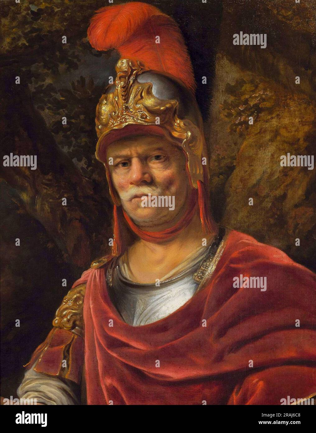 Homme dans le Helmet d'Or (Mars) 1657 par Ferdinand bol Banque D'Images