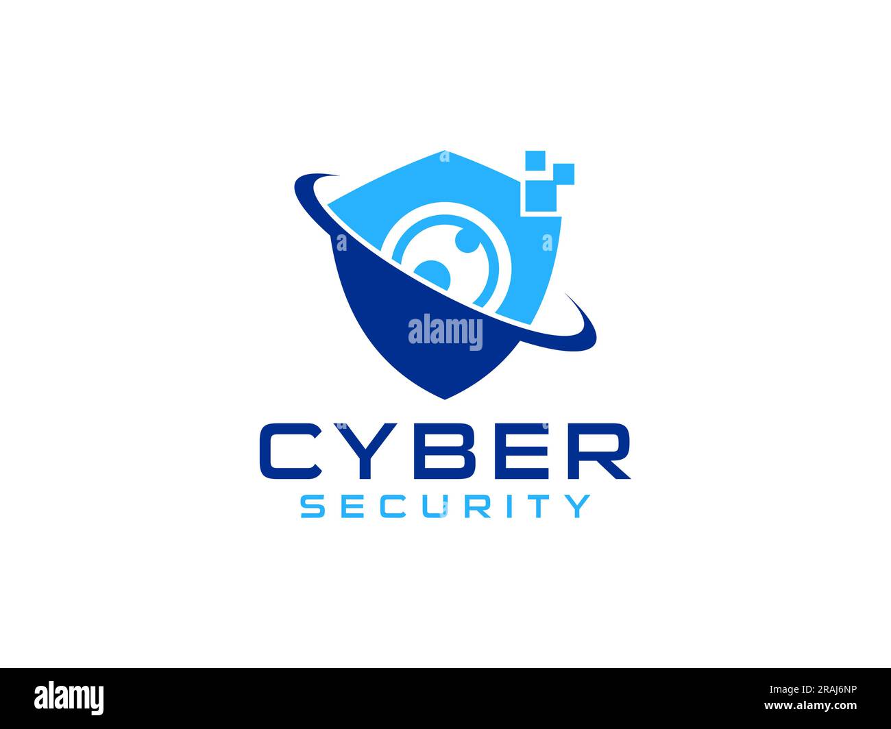 Cyber security shield logo Banque d'images vectorielles - Alamy