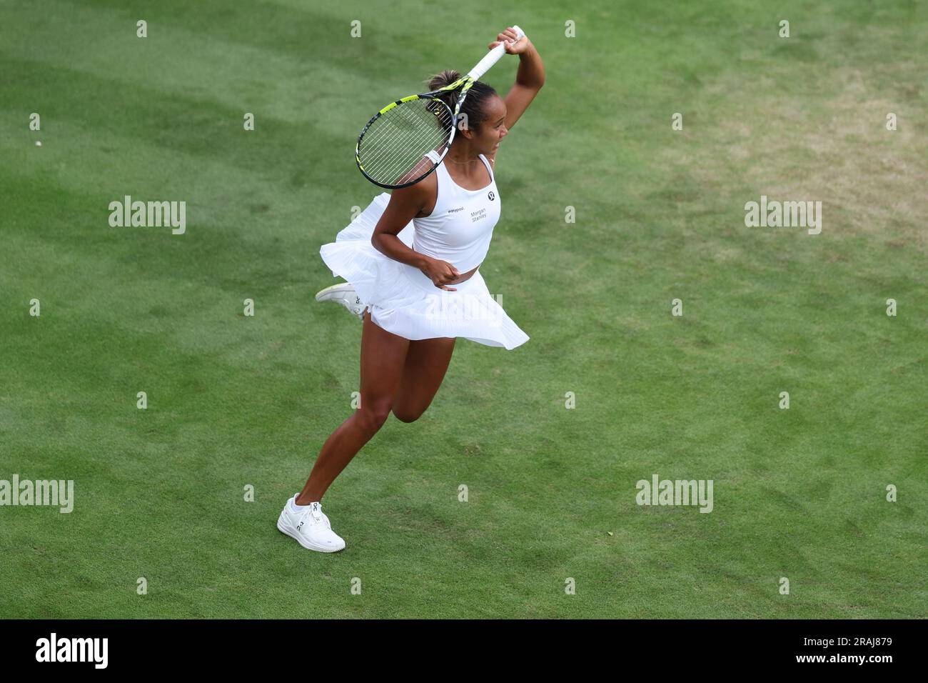 ROYAUME-UNI. 03rd juillet 2023. 3 juillet 2023, Royaume-Uni : Leylah Fernandez (CAN) lors des championnats de Wimbledon 2023 sur 3 juillet 2023 à tous les terrains de tennis et de croquet d'Angleterre à Wimbledon, Angleterre - photo Antoine Couvercelle/DPPI. (Credit image: © Antoine Couvercelle/LPS via Credit: Zuma Press/Alay Live News Banque D'Images