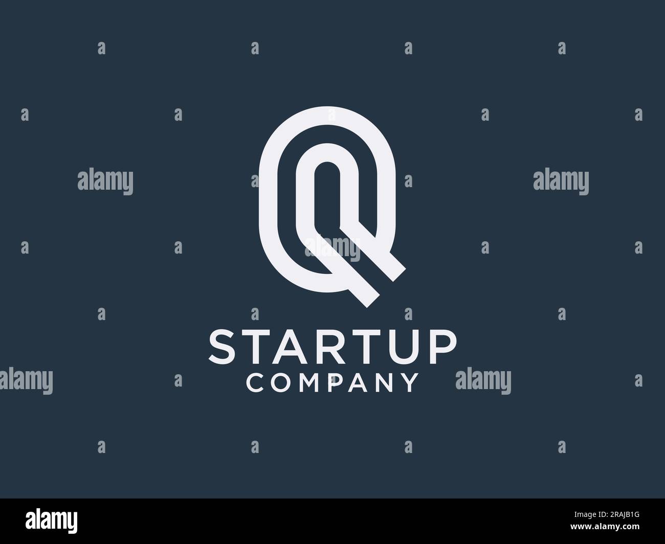 Modèle de scénario de logo Q Letter initial. Illustration de l'icône de lettres Q de monogramme et de lettres Q de création Illustration de Vecteur