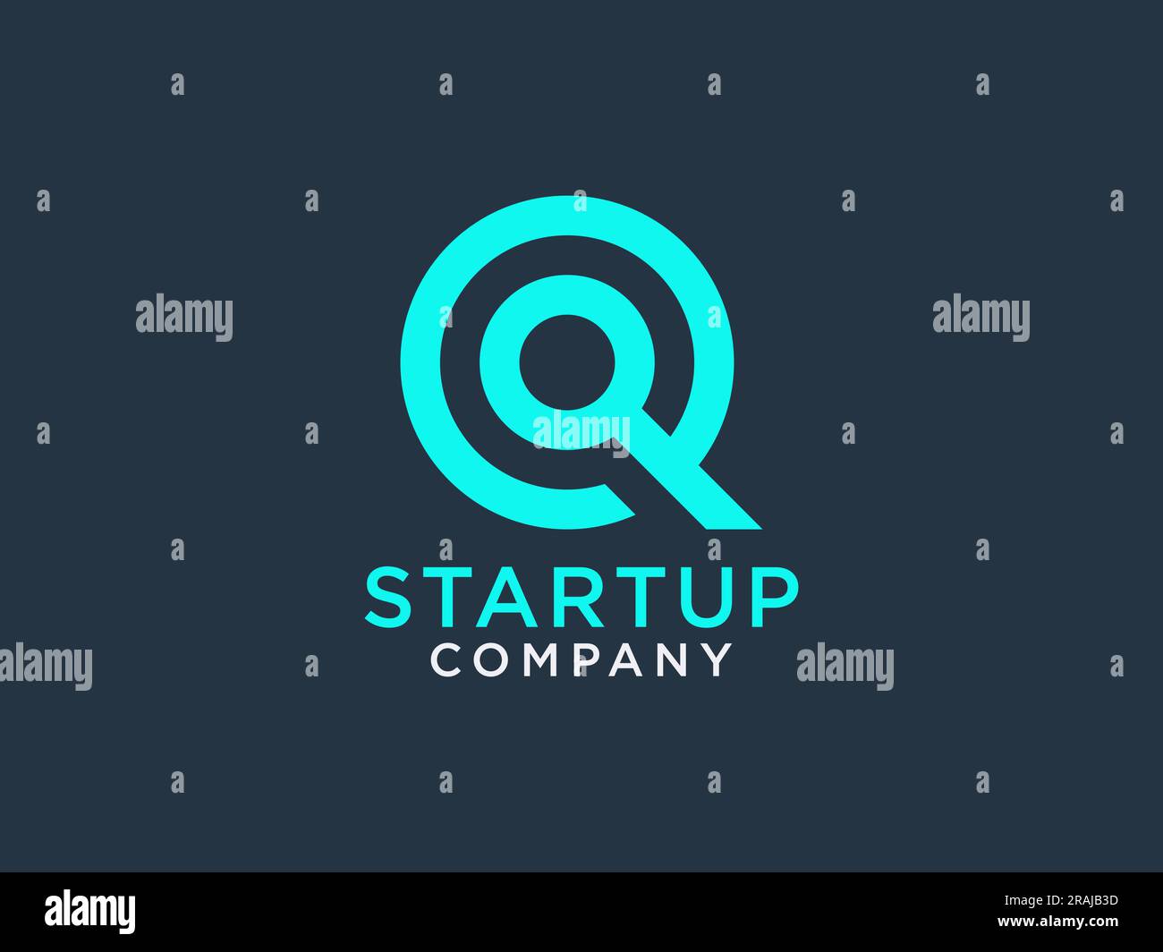 Modèle de scénario de logo Q Letter initial. Illustration de l'icône de lettres Q de monogramme et de lettres Q de création Illustration de Vecteur