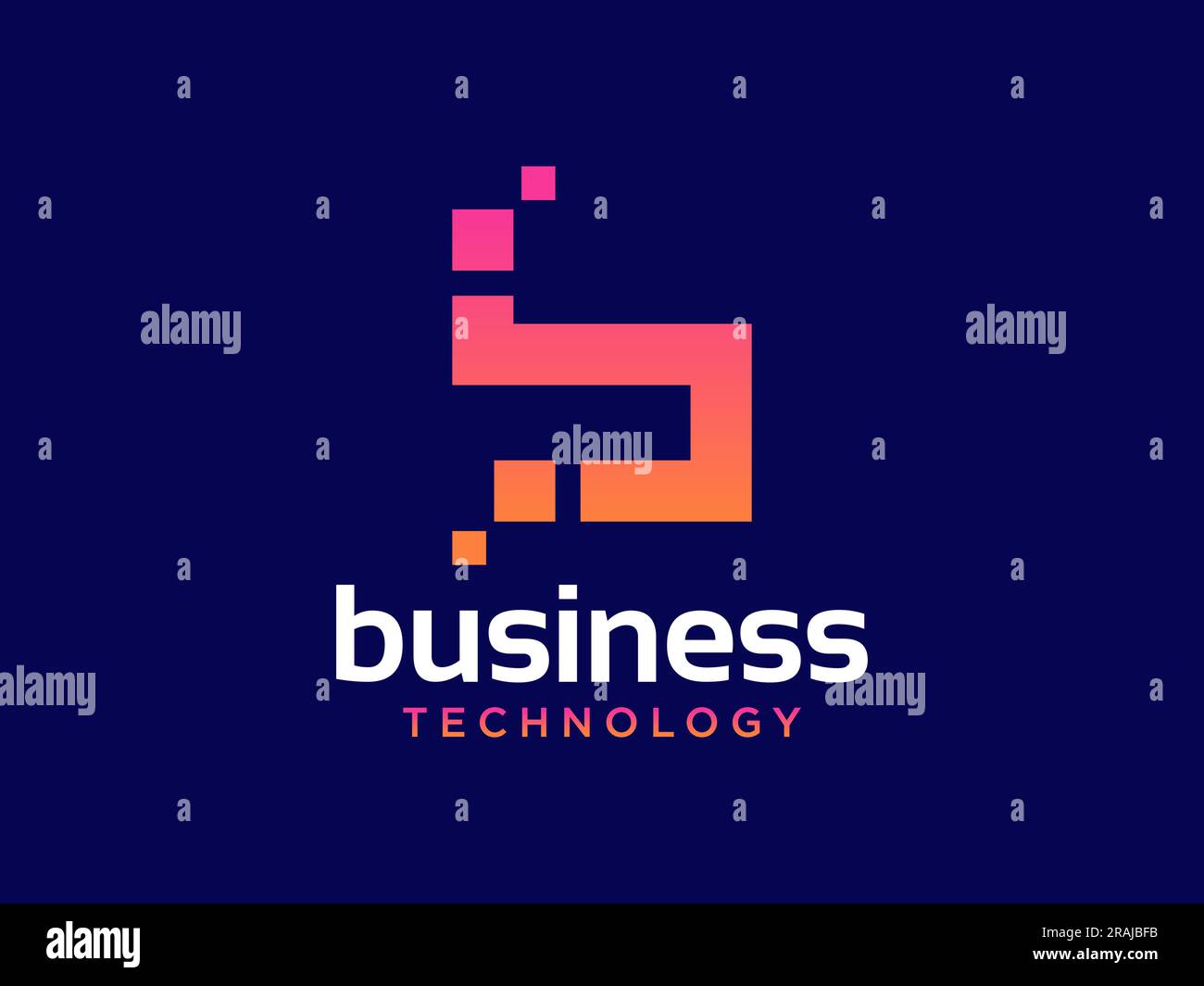 Lettre abstraite B moderne logo icône concept. Logo de symbole de dégradé lumineux créatif isolé sur fond bleu. Illustration vectorielle Illustration de Vecteur