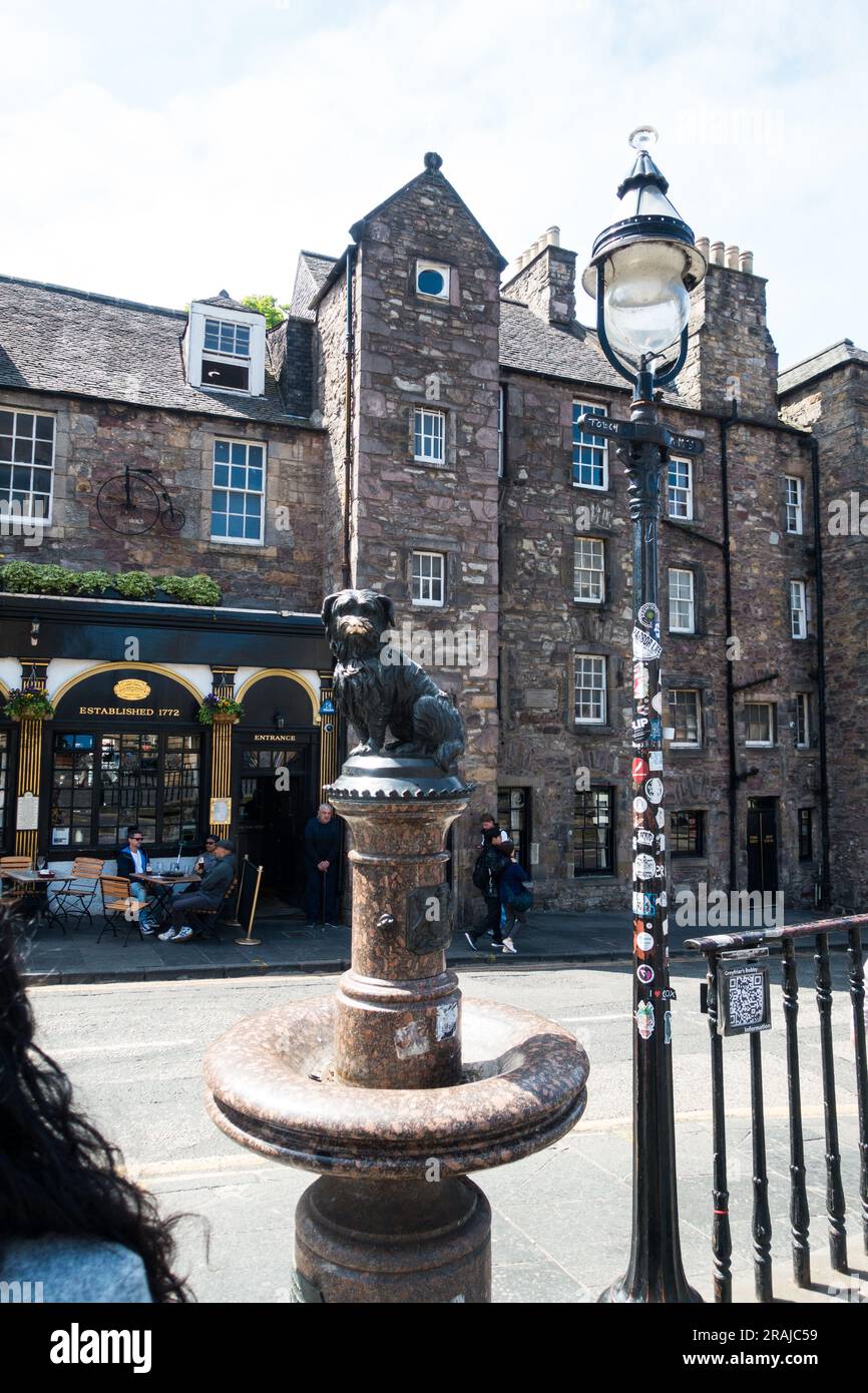 Greyfriars Bobbys Statue, Édimbourg, Écosse, Royaume-Uni. Banque D'Images