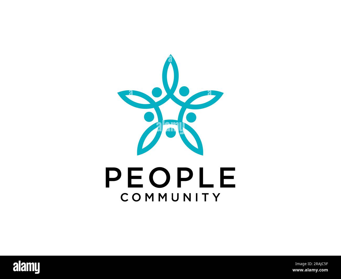 Abstrait symbole de personnes, conception de concept de communauté et de proximité, hub créatif, icône de connexion sociale, modèle Illustration de Vecteur