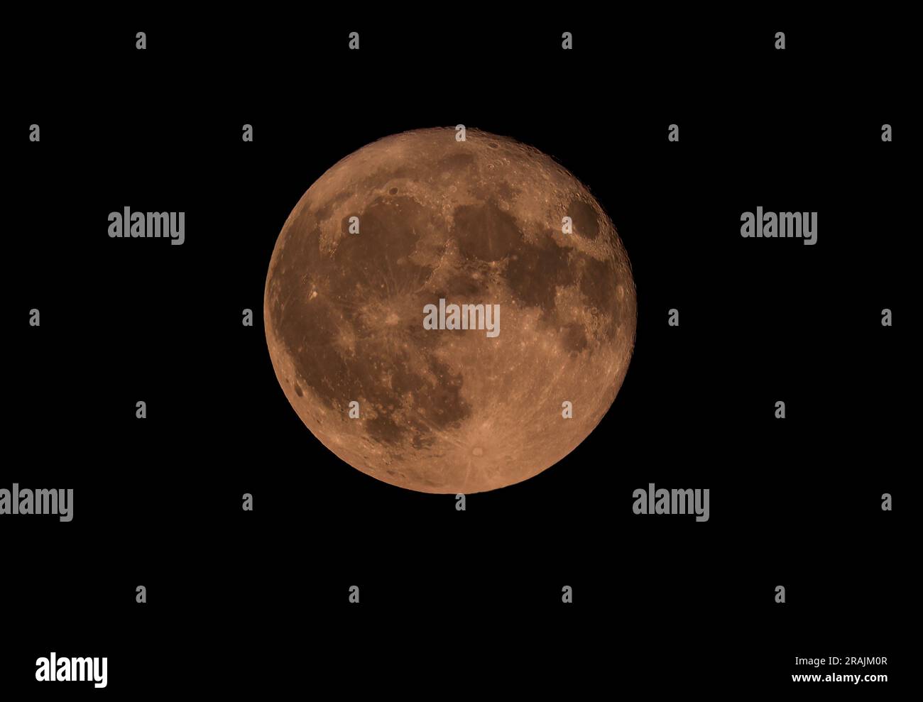 Supermoon ou Buck moon se levant au-dessus d'Ottawa, Ontario, Canada, 3 juillet 2023 Banque D'Images