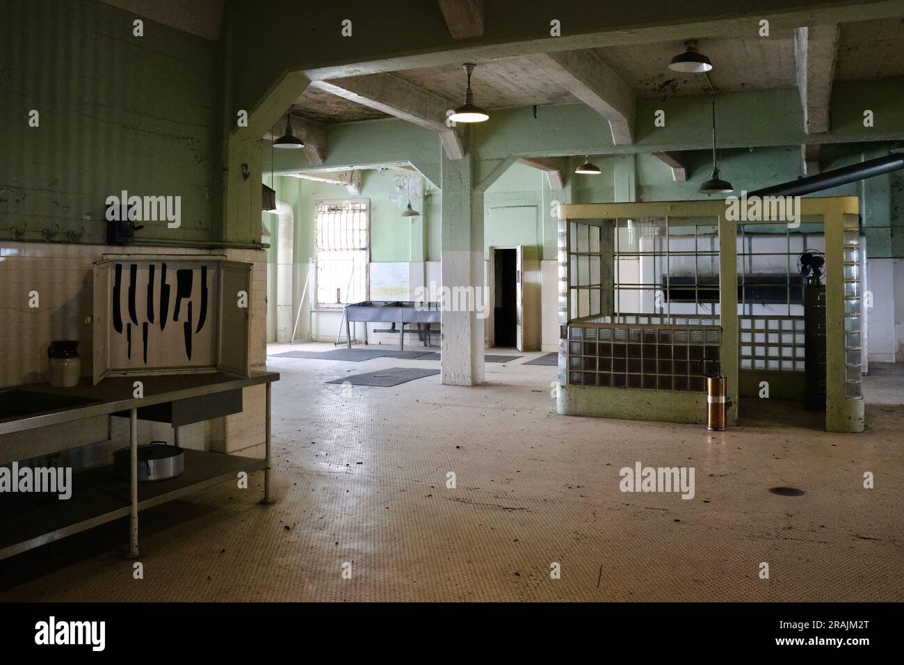 Préparation des aliments et coin cuisine Alcatraz Federal Pénitencier Alcatraz Island San Francisco Californie États-Unis Banque D'Images