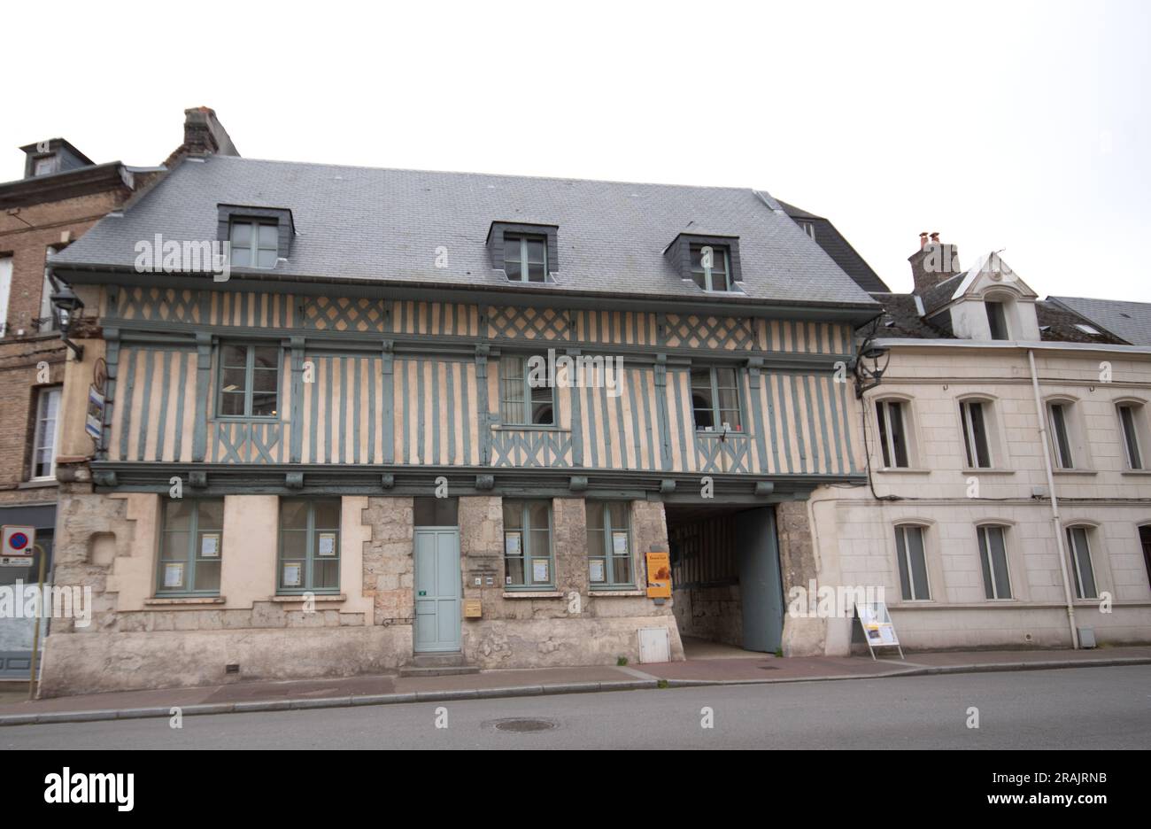 L’ancien Hôtel du Grand Cerf, Fécamp Banque D'Images