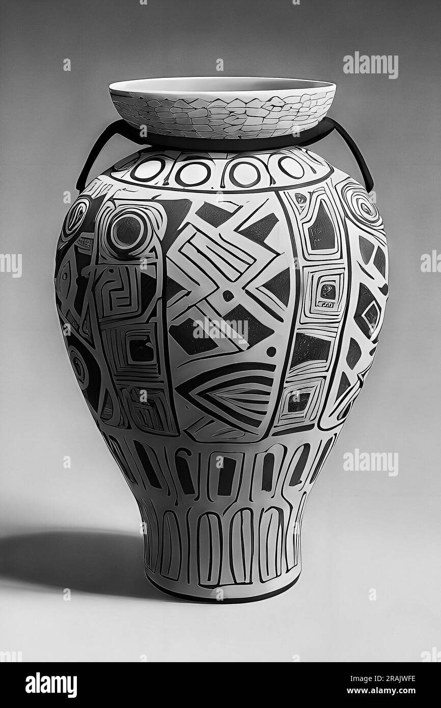 Céramique photo, vases, la culture Cucuteni, la culture Trypillia, la culture Cucuteni, la culture Tripolye Banque D'Images