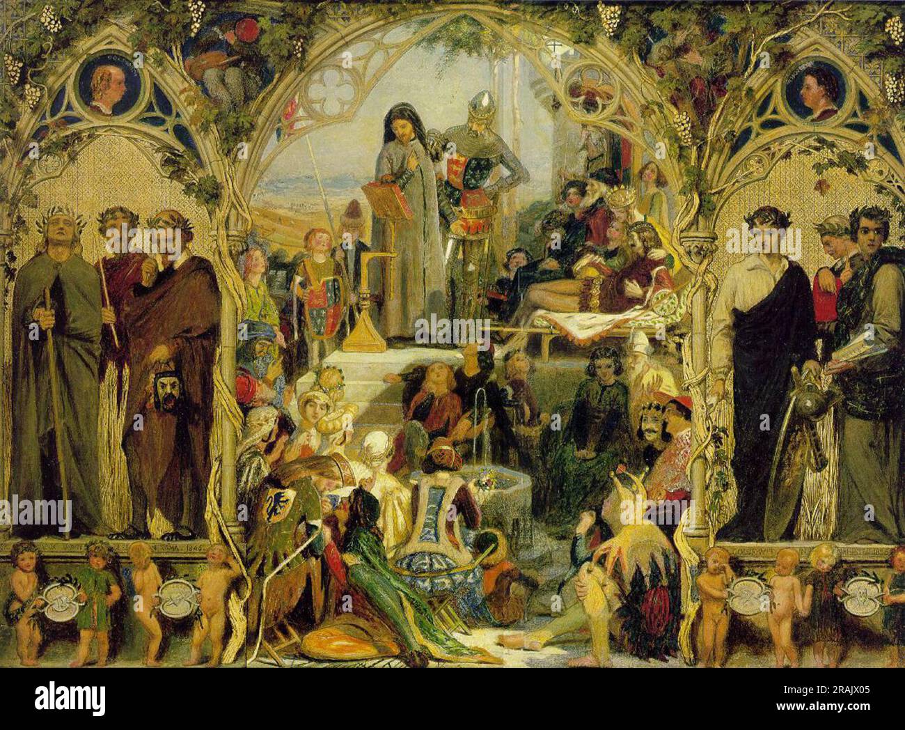 Les graines et les fruits de la poésie anglaise 1845 par Ford Madox Brown Banque D'Images