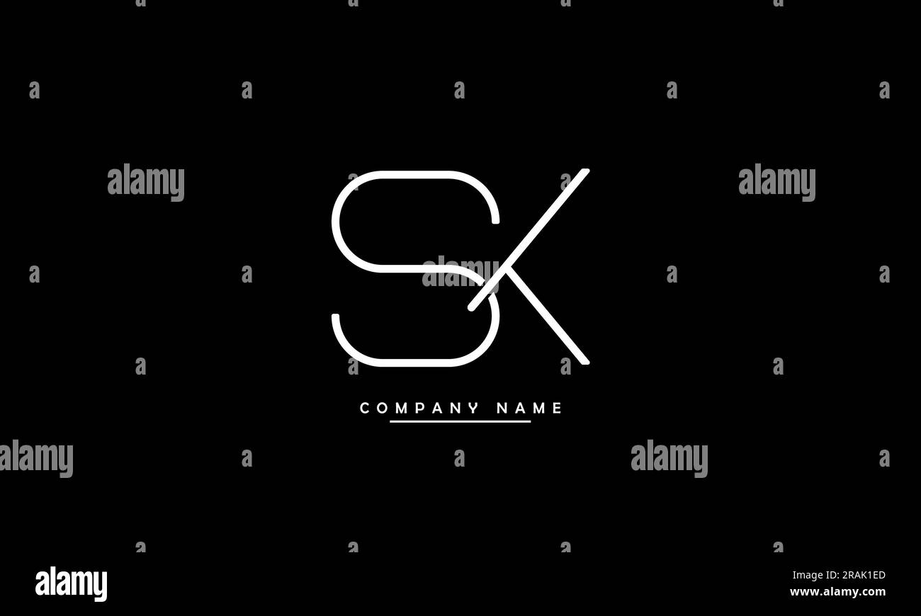 SK, KS lettres abstraites logo Monogramme Illustration de Vecteur