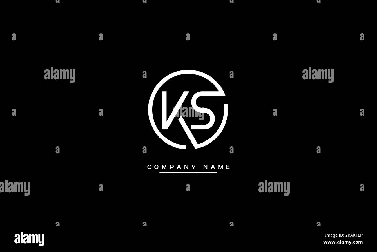 SK, KS lettres abstraites logo Monogramme Illustration de Vecteur