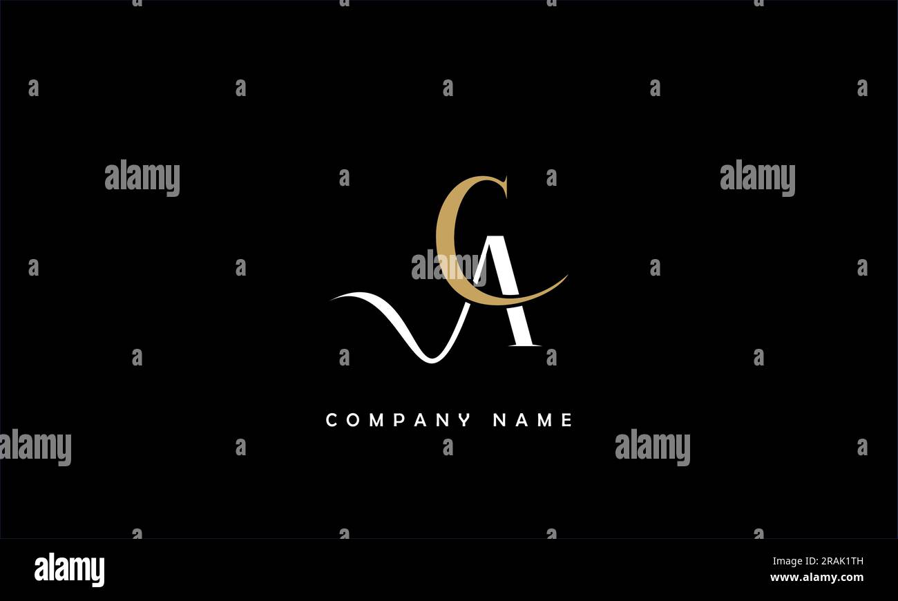 CA, AC Résumé Letters logo Monogram Illustration de Vecteur