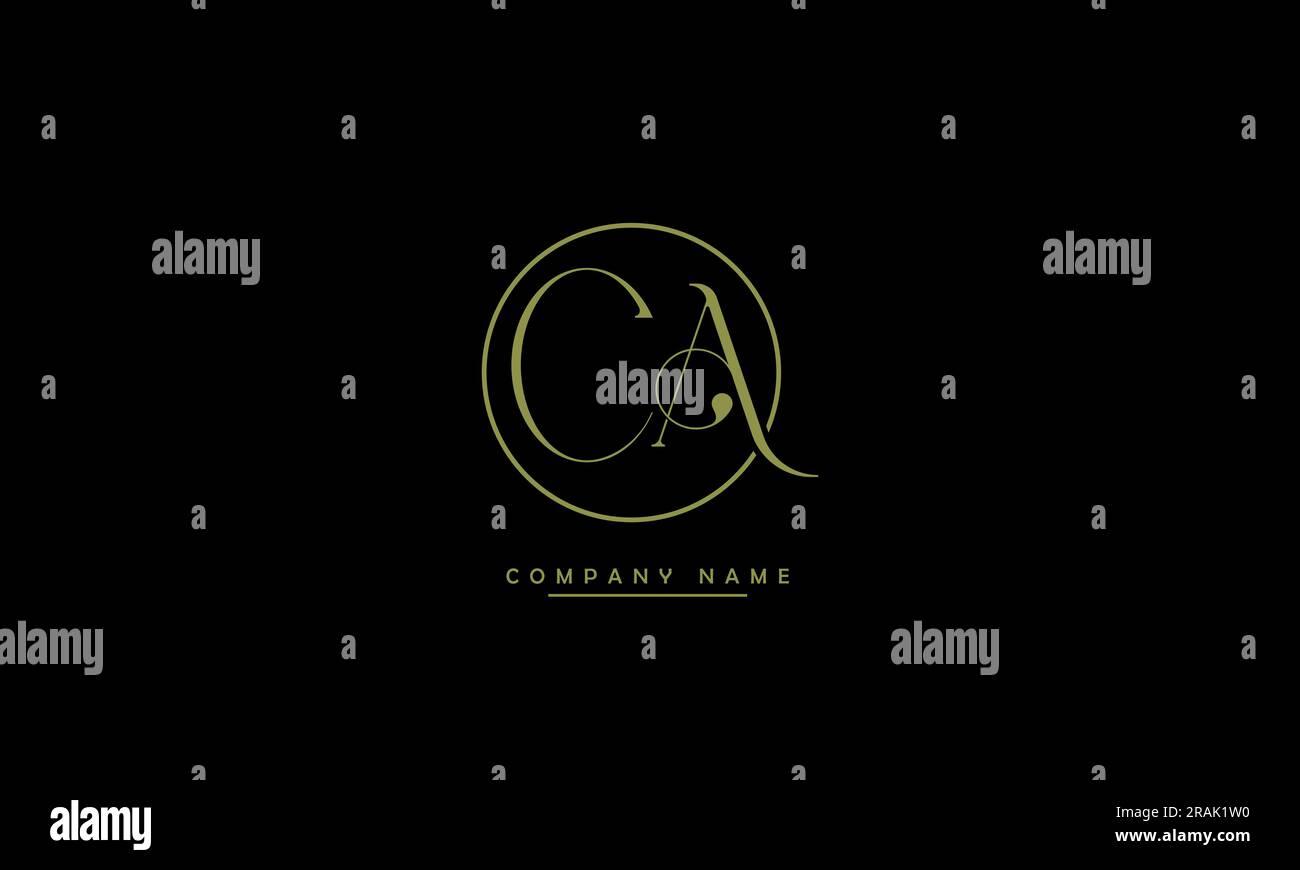 CA, AC Résumé Letters logo Monogram Illustration de Vecteur
