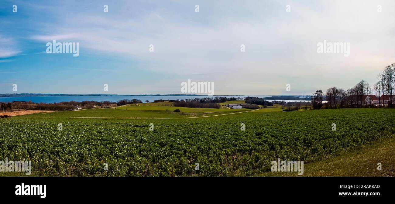 Prise de vue de 'KaloVig' près d'Aarhus, Danemark. Panorama Banque D'Images