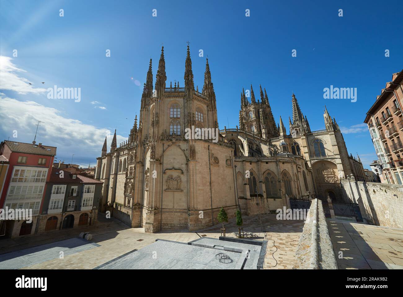 Vue extérieure de la cathédrale de Burgos Banque D'Images