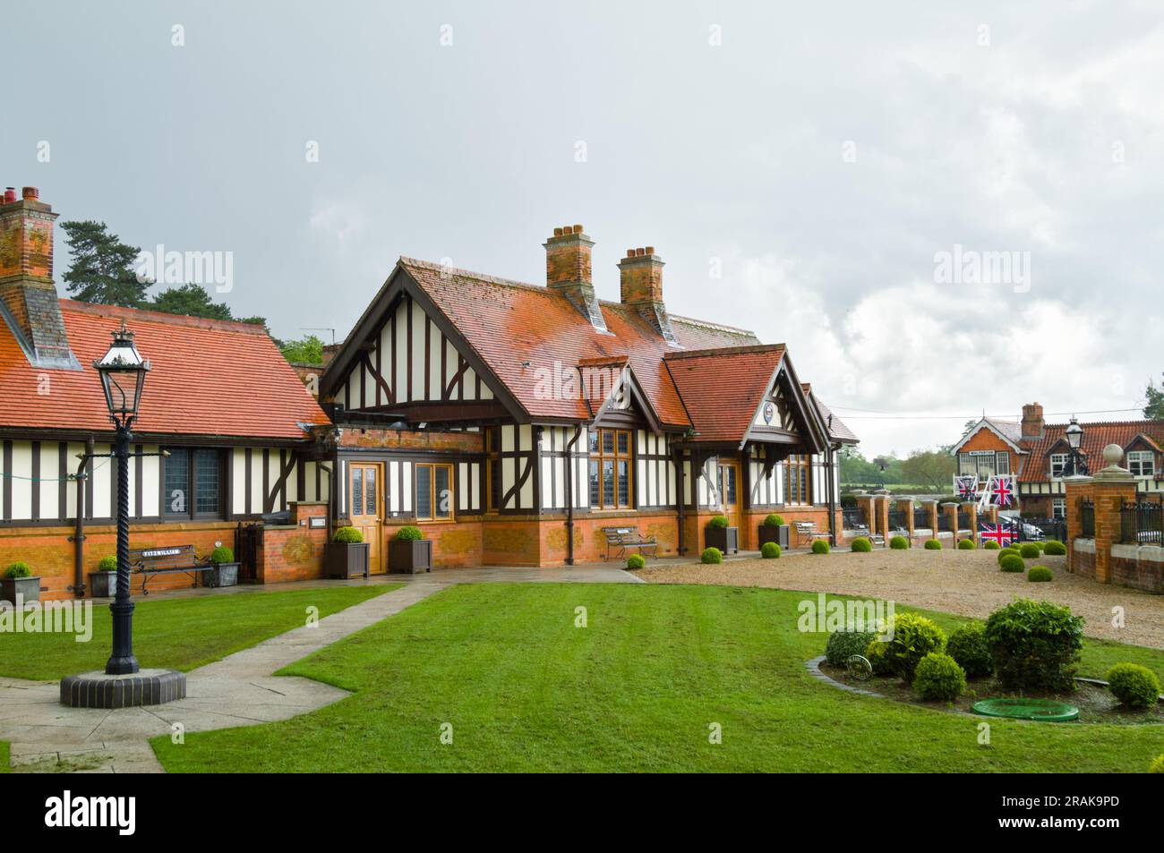 Désaffecté style Tudor Gare de Wolferton, la gare royale, utilisée par la famille royale britannique, Wolferton UK Banque D'Images