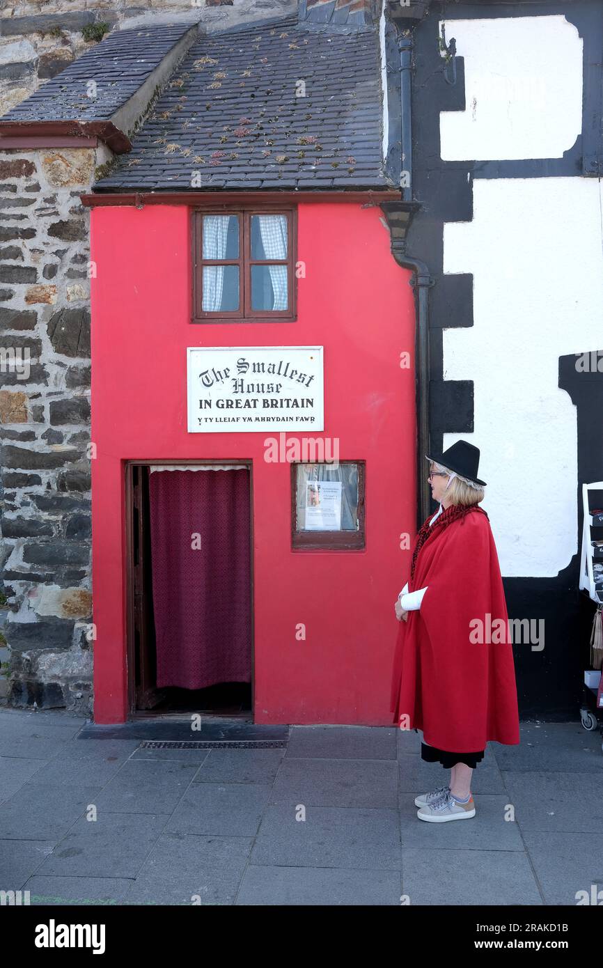 La plus petite maison de Grande-Bretagne, Conwy, pays de Galles, Royaume-Uni Banque D'Images