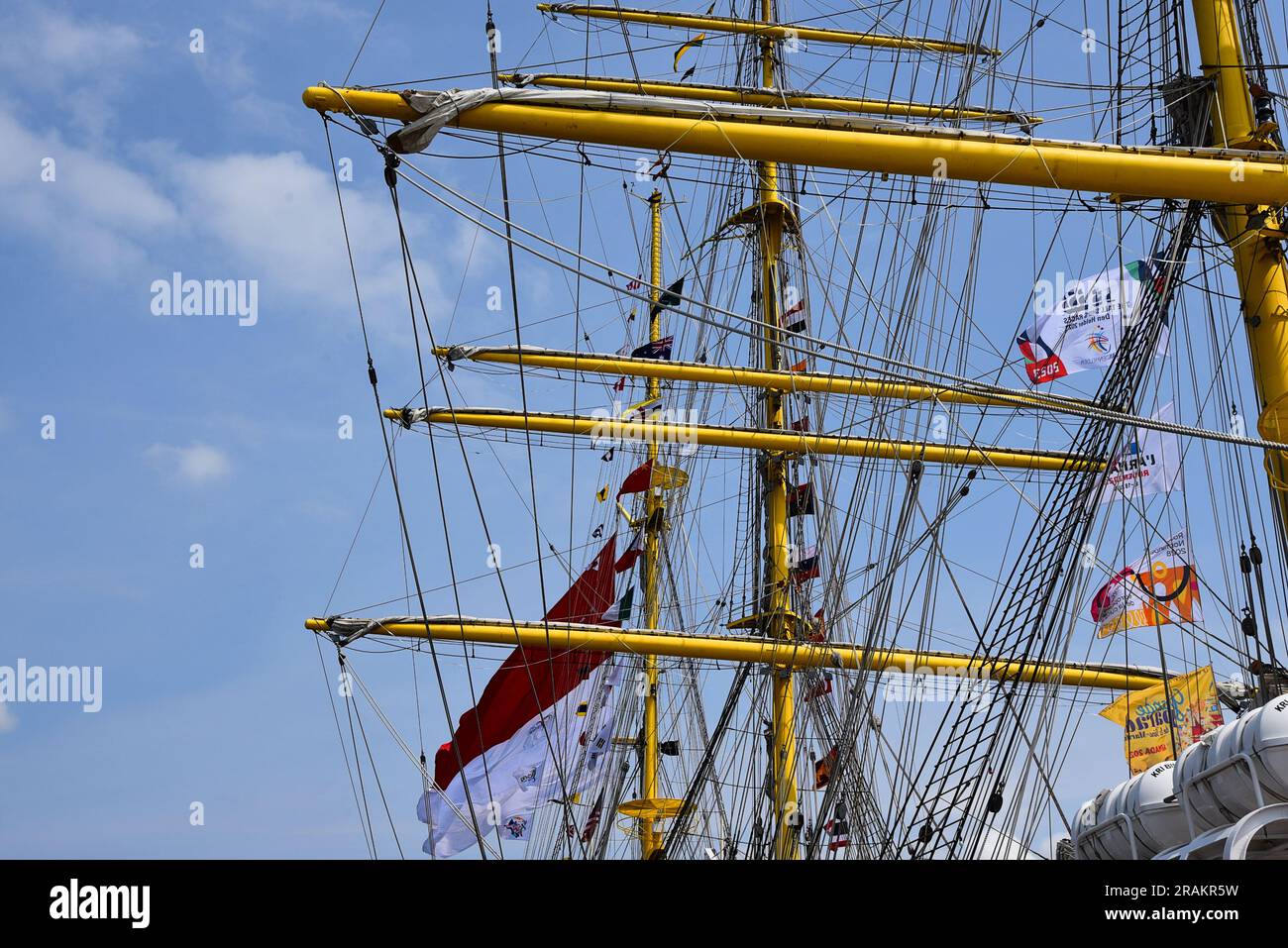 Den Helder, pays-Bas. 30 juin 2023. Grand voilier Bima Suci d'Indonésie dans le port de Den Helder. Photo de haute qualité Banque D'Images