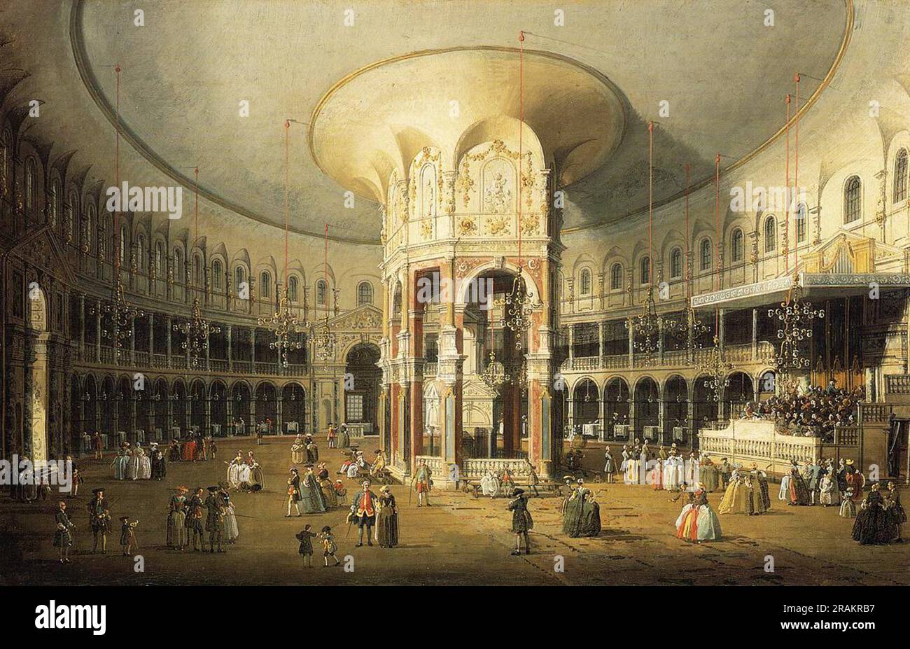 L'intérieur de la rotonde, Ranelagh Gardens 1751 par Canaletto Banque D'Images