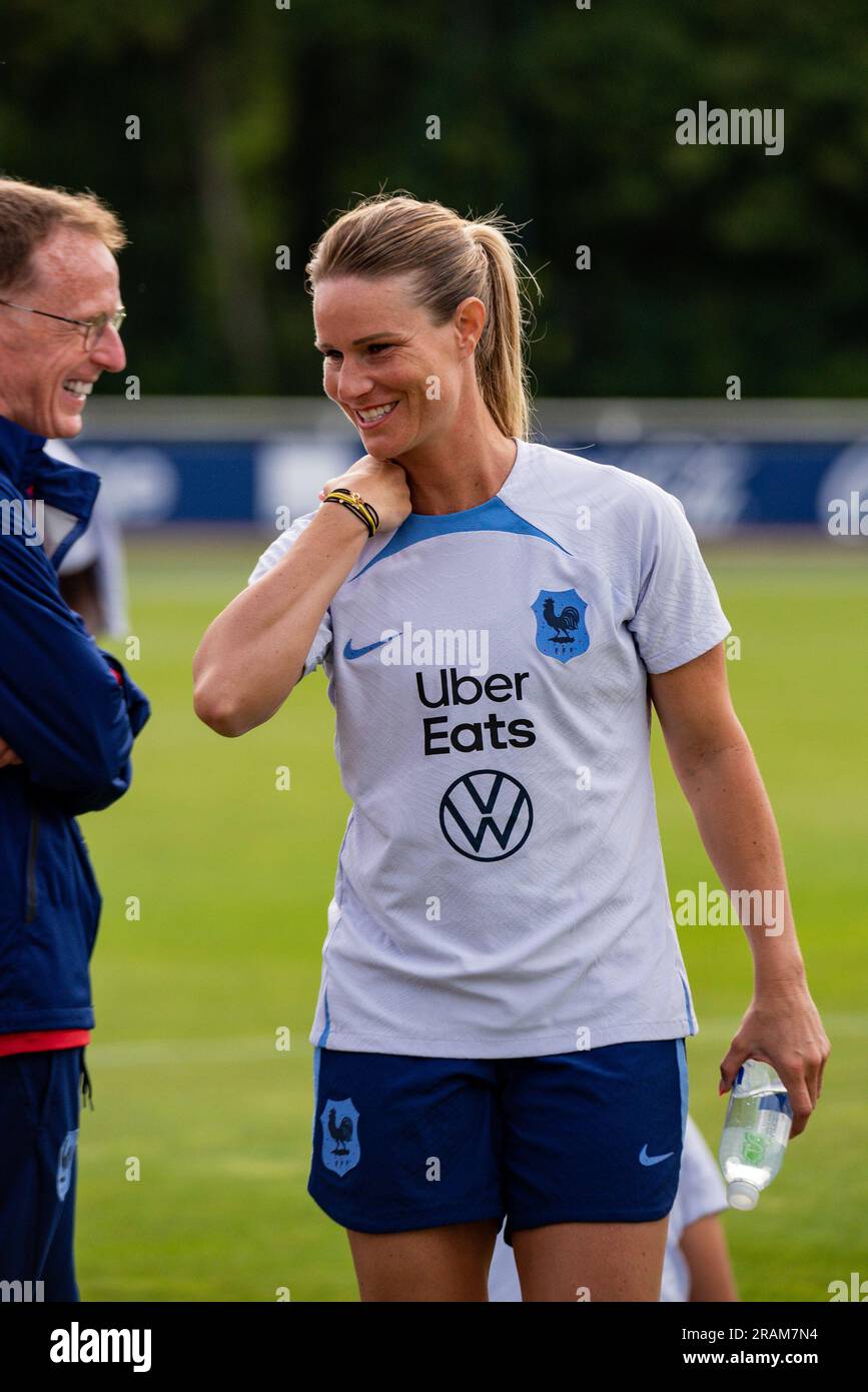 France. 04th juillet 2023. 4 juillet 2023, France : Amandine Henri de France pendant la formation de l'équipe française, préparation de la coupe du monde des femmes de la FIFA 2023 sur 4 juillet 2023 au Centre national du football de Clairefontaine-en-Yvelines, France - photo Melanie Laurent/DPPI. (Credit image: © Melanie Laurent/LPS via Credit: Zuma Press/Alay Live News Banque D'Images