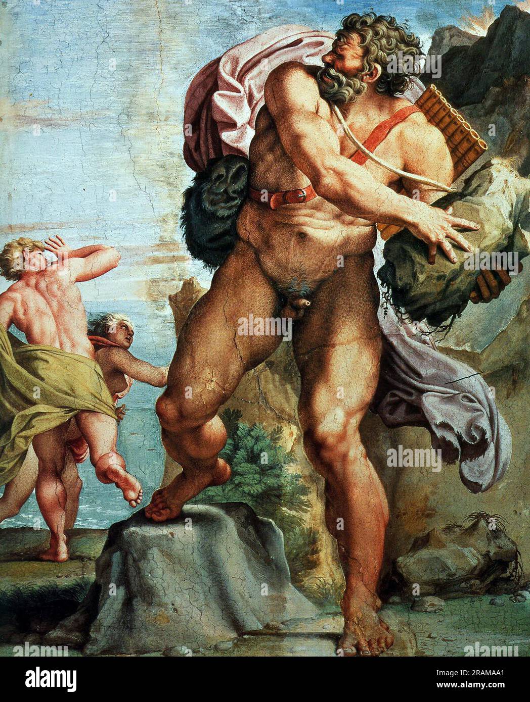 Les Cyclops Polyphemus 1605 par Annibale Carracci Banque D'Images