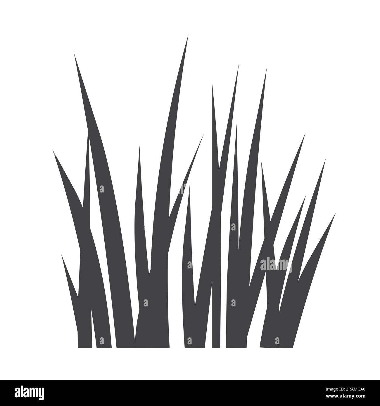 lames de silhouette d'herbe - illustration vectorielle Illustration de Vecteur