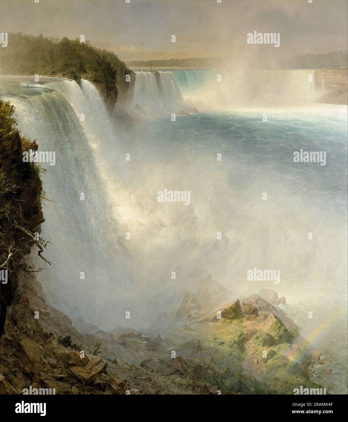 Niagara Falls, du côté américain 1867 par l'église Frederic Edwin Banque D'Images