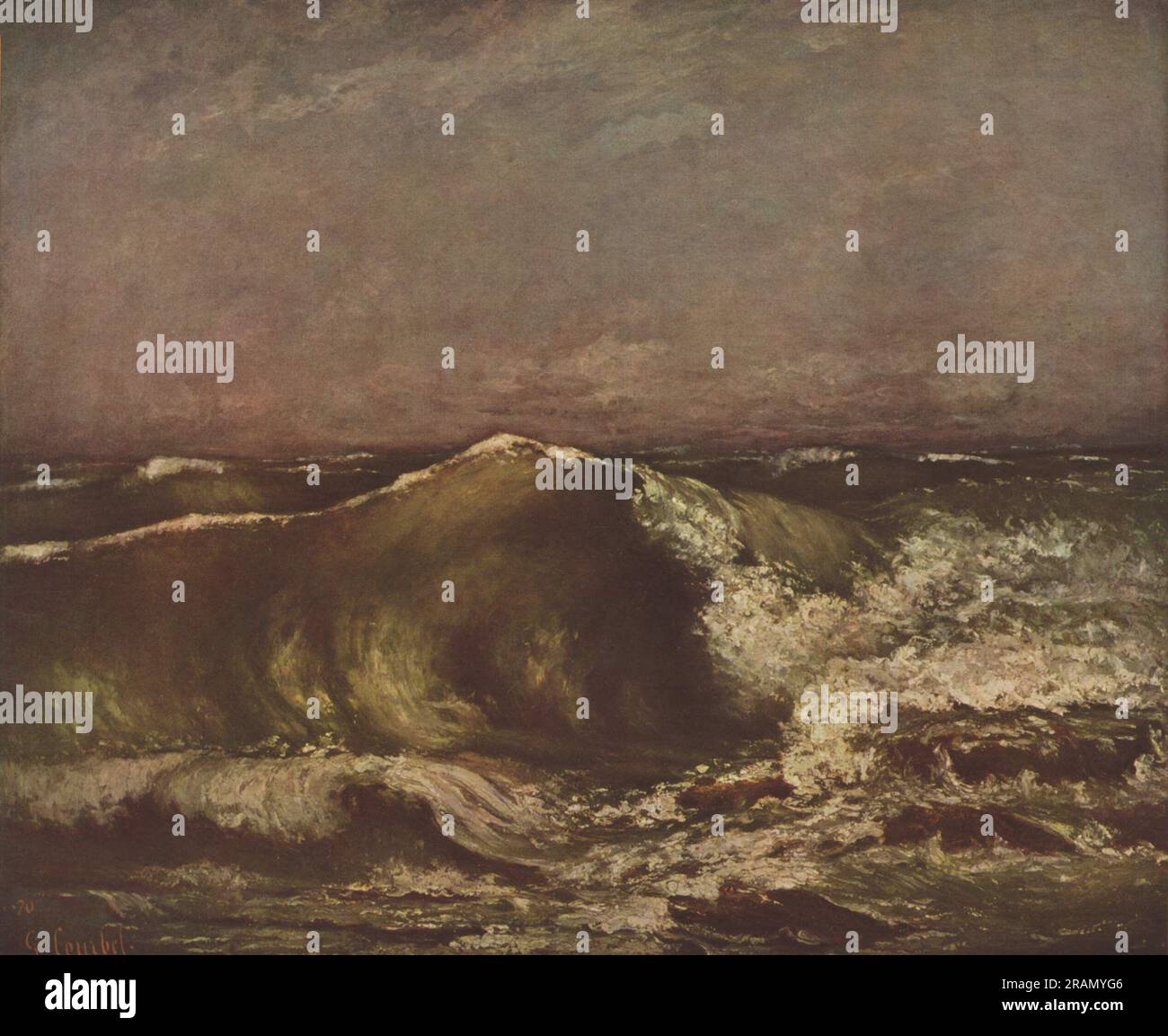 La vague 1870 de Gustave Courbet Banque D'Images