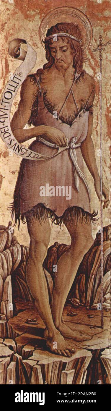 Saint Jean Baptiste 1468 par Carlo Crivelli Banque D'Images Saint Jean Baptiste 1468 par Carlo Crivelli Banque D'Images