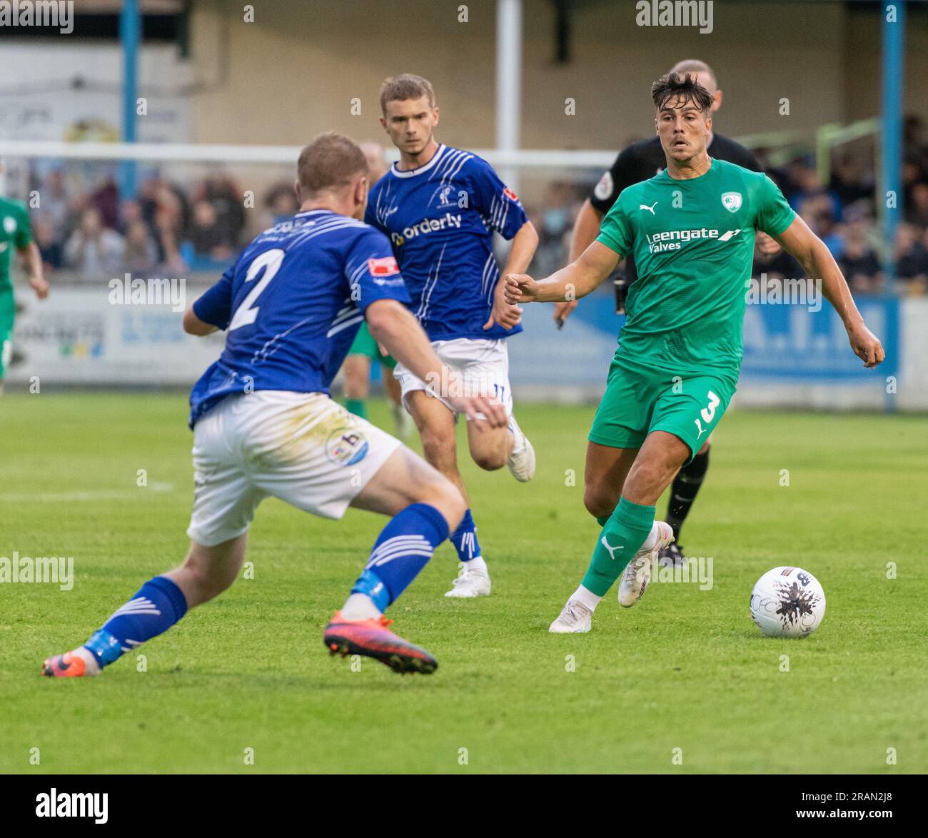 Matlock, Derbyshire, Angleterre 4th juillet 2023. Branden Horton de Chesterfield a fermé pendant son bal, pendant le Matlock Town football Club V Chesterfield football Club au Proctor Cars Stadium, amical d'avant-saison (Credit image: ©Cody Froggatt/Alamy Live news) Banque D'Images