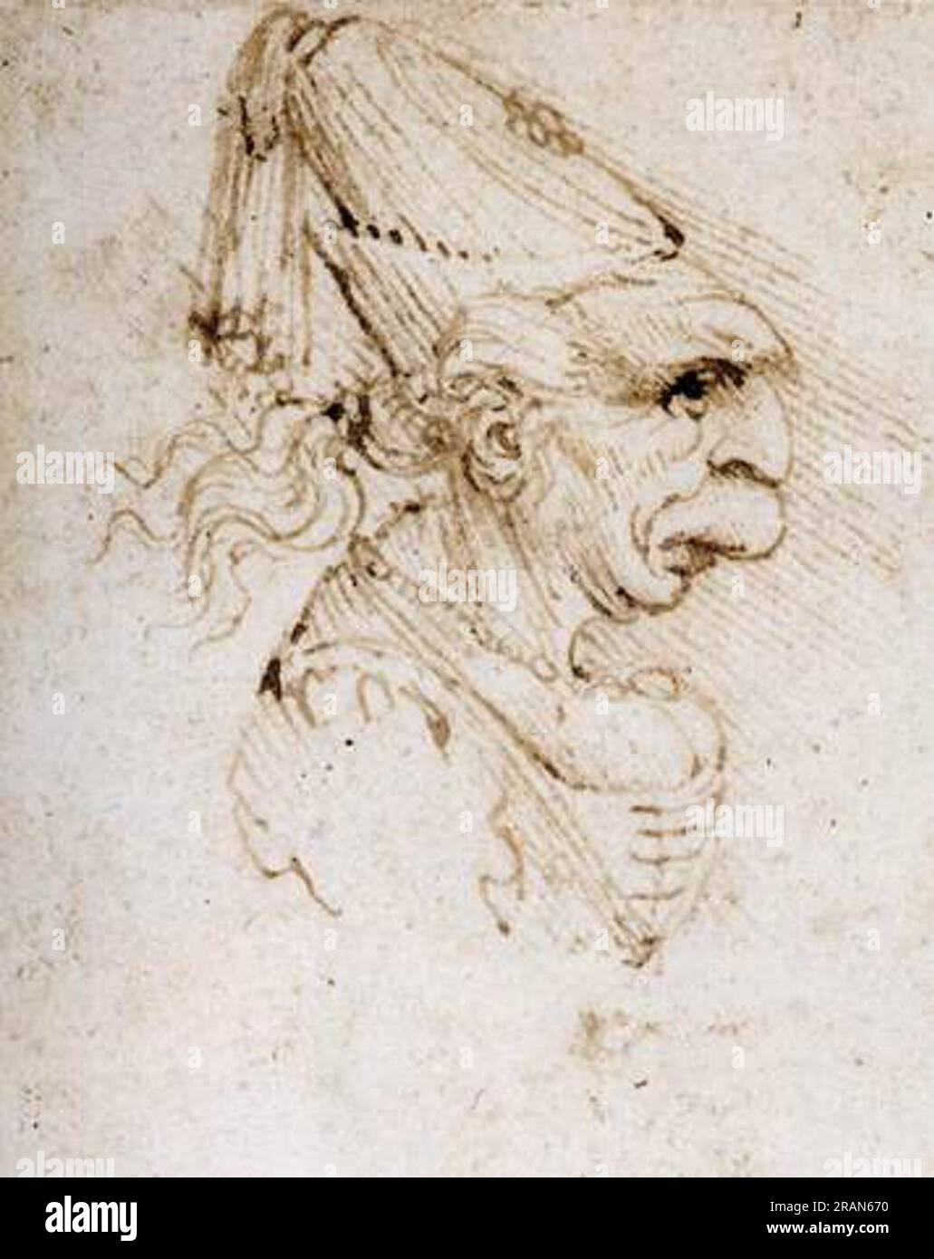 Caricature c.1490 - c.1510 ; Italie de Léonard de Vinci Banque D'Images