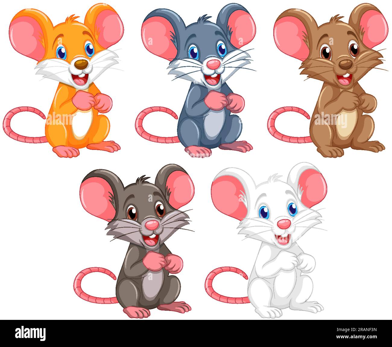 Illustration de personnages de dessin animé mignon de souris Illustration de Vecteur