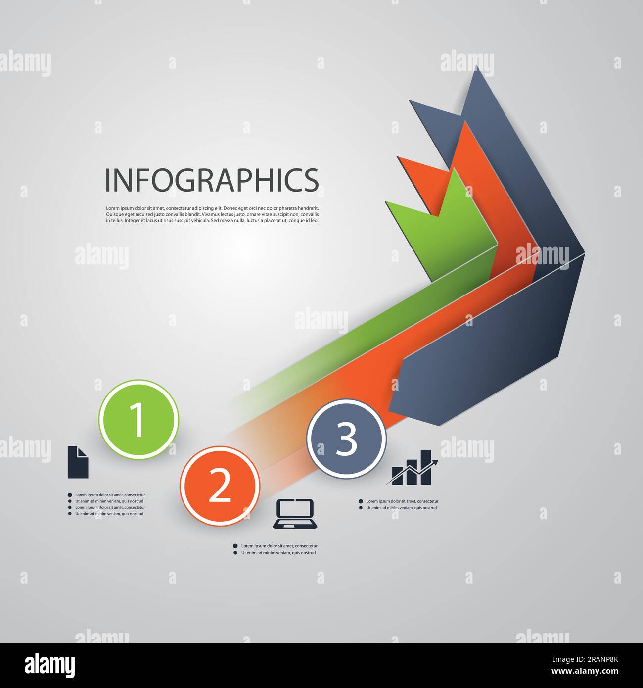 Conception infographique - rubans numérotés Illustration de Vecteur