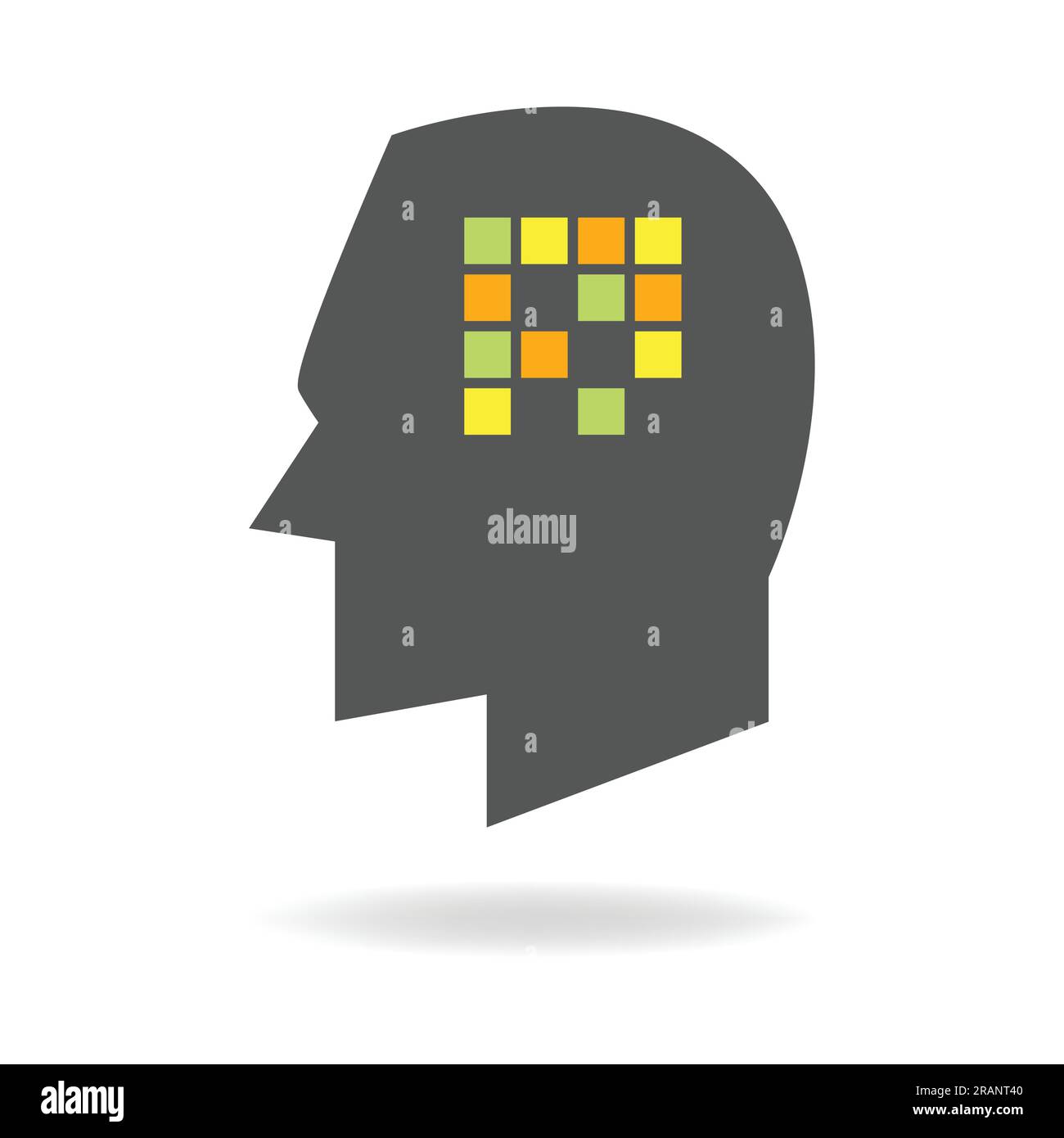 Graphique de concept de mémoire, analogie pour la perte de mémoire, l'amnésie ou la maladie d'alzheimer Illustration de Vecteur