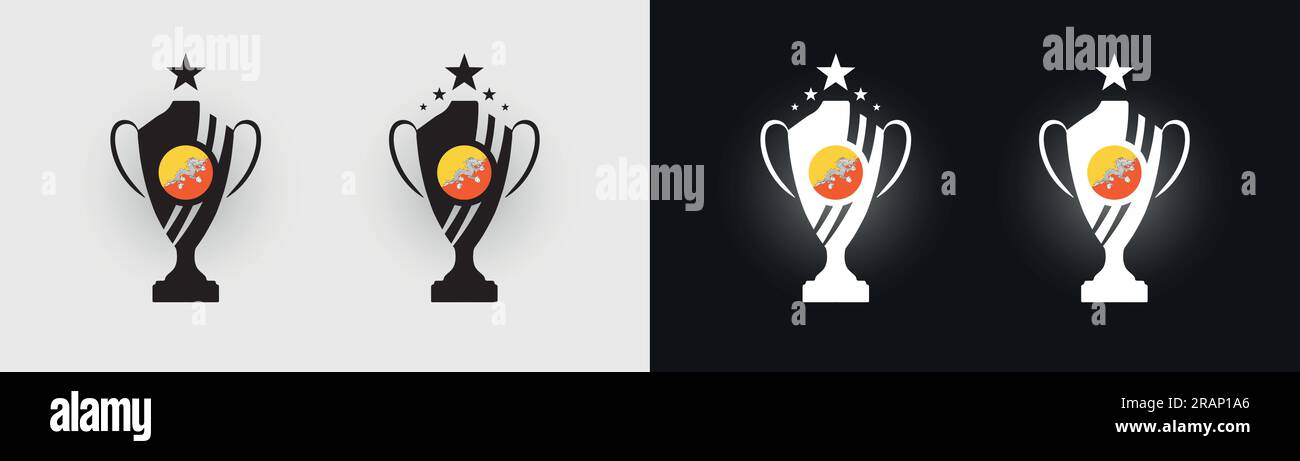 Trophée Bhoutan pokal Cup champion de football illustration vectorielle Illustration de Vecteur