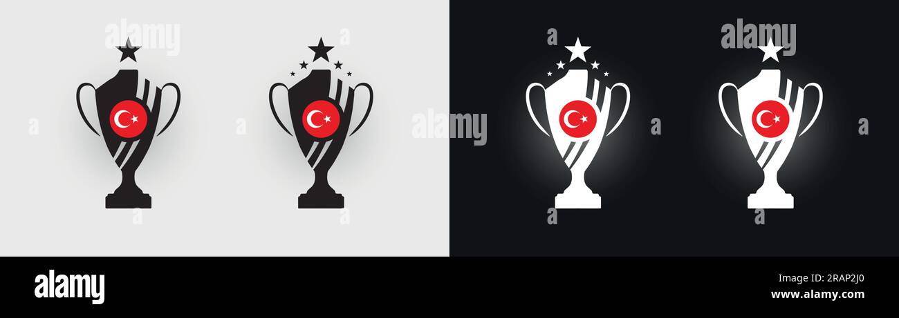 Trophée de Turquie pokal Cup champion de football illustration vectorielle Illustration de Vecteur