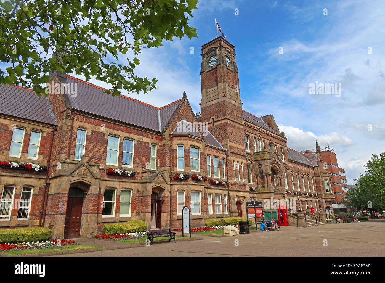 Hôtel de ville de St Helens , Victoria Square, Bickerstaffe St, St Helens, Merseyside, ANGLETERRE, ROYAUME-UNI, WA10 1HP Banque D'Images