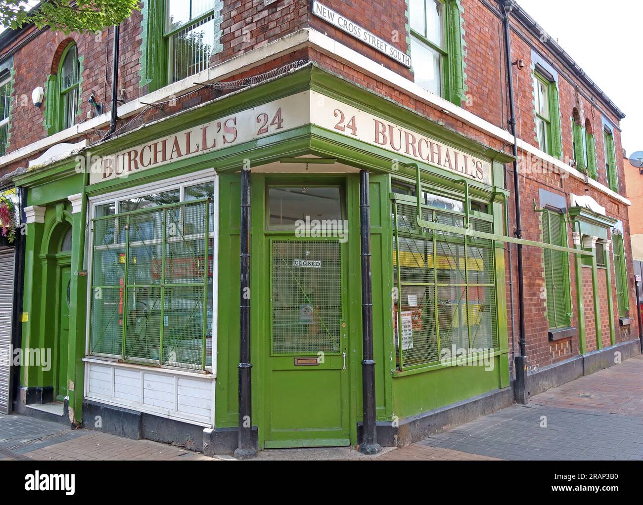 WJ Burchall Butchers - 24 Westfield St, St Helens, Merseyside, Angleterre, Royaume-Uni, WA10 1QF Banque D'Images